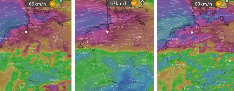 Verbreitet ist am Wochenende mit Sturm zu rechnen, der an den Küsten zu orkanartigen Winden führen kann Verbreitet ist am Wochenende mit Sturm zu rechnen, der an den Küsten zu orkanartigen Winden führen kann