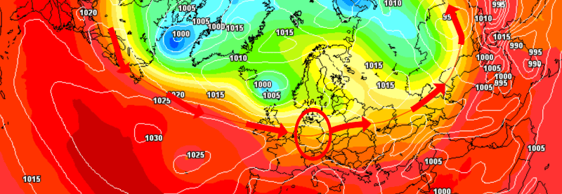 Bis Anfang August ist das Hoch über Skandinavien nahezu komplett abgebaut und atlantische Tiefdruckgebiete dominieren das Wettergeschehen