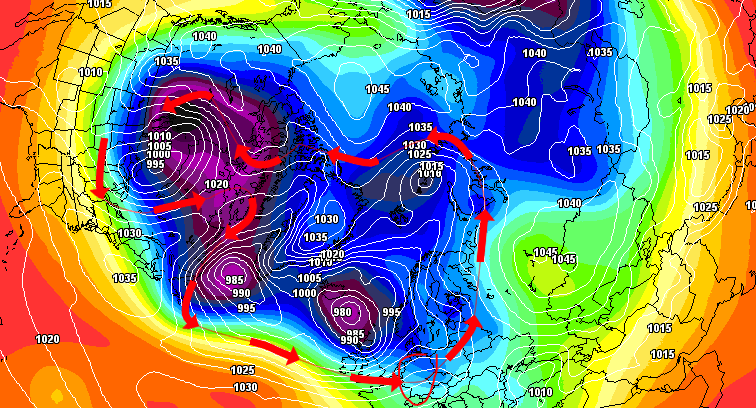 Polarwirbelberechnung Februar