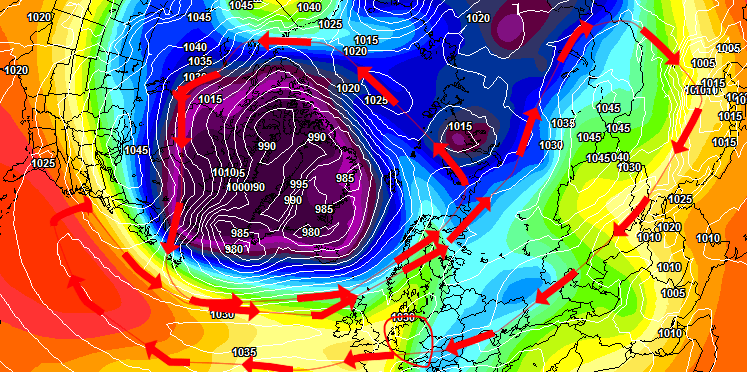 Polarwirbelberechnung Februar