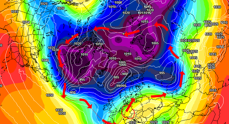 Polarwirbelberechnung Februar