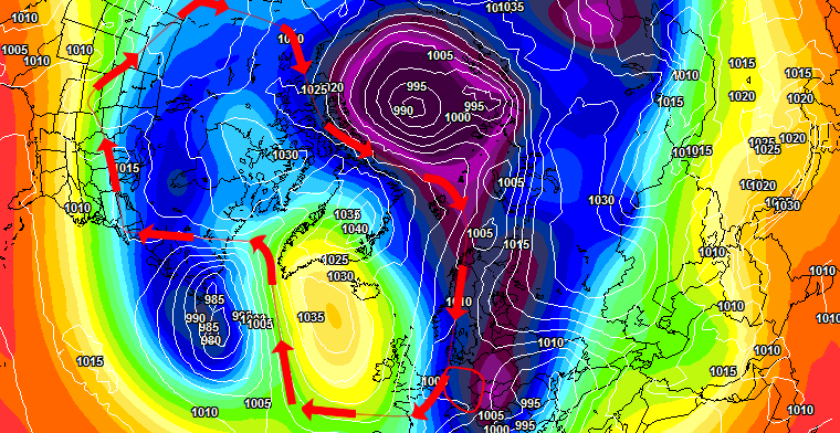 Polarwirbelberechnung Februar