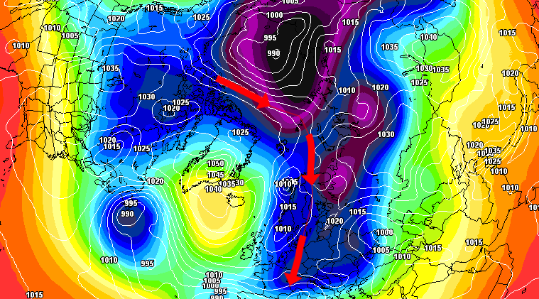 Polarwirbelberechnung Februar