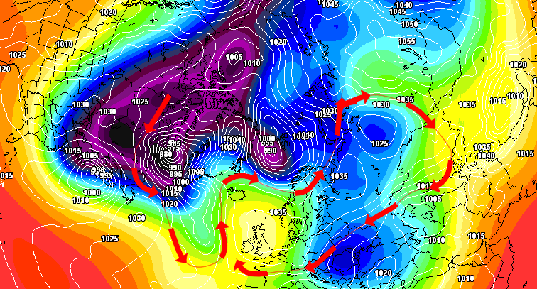 Polarwirbelberechnung Februar