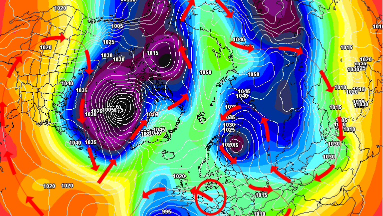 Ein astreiner Polarwirbelsplit Anfang Februar