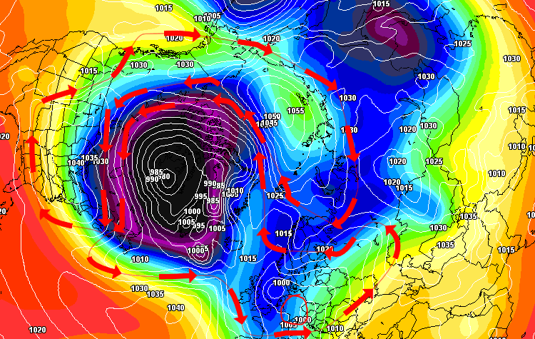 Polarwirbelberechnung Januar