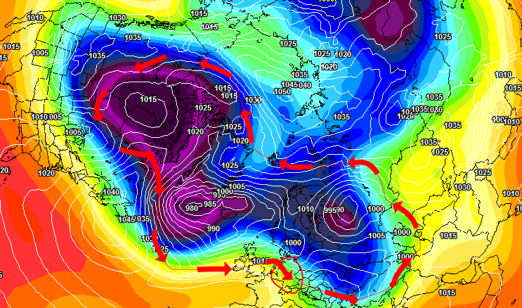 Polarwirbelberechnung Januar