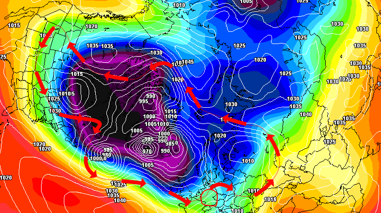 Polarwirbelberechnung Februar