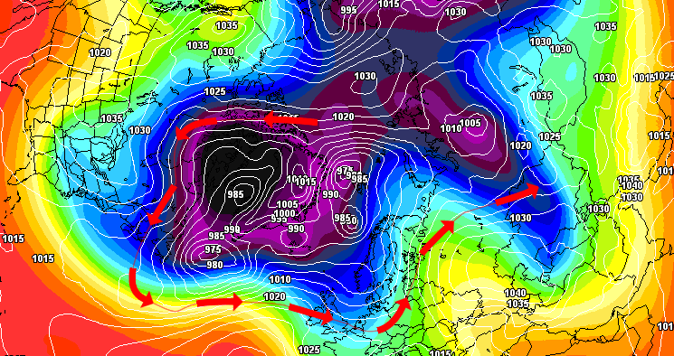 Polarwirbelberechnung Januar