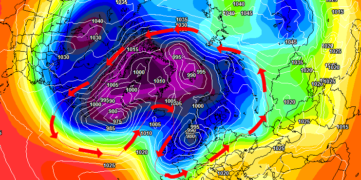 Polarwirbelberechnung Januar