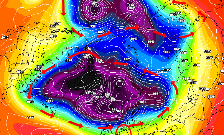 Mildes Westwetter trotz Major-Warming und Polarwirbelsplit