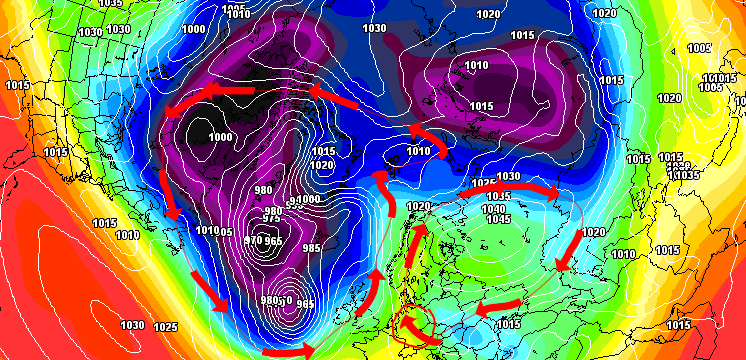 Polarwirbelberechnung Januar