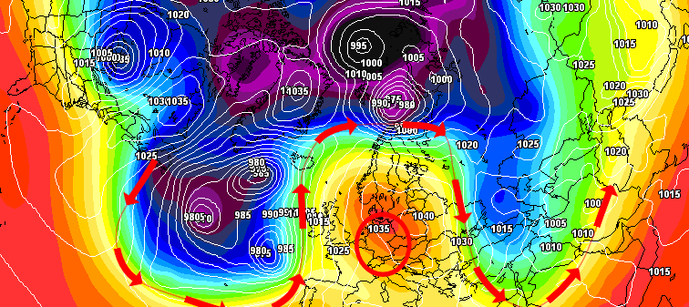 Eine omegaähnliche Hochdruckstruktur beeinflusst das Wetter bis in den März 2019