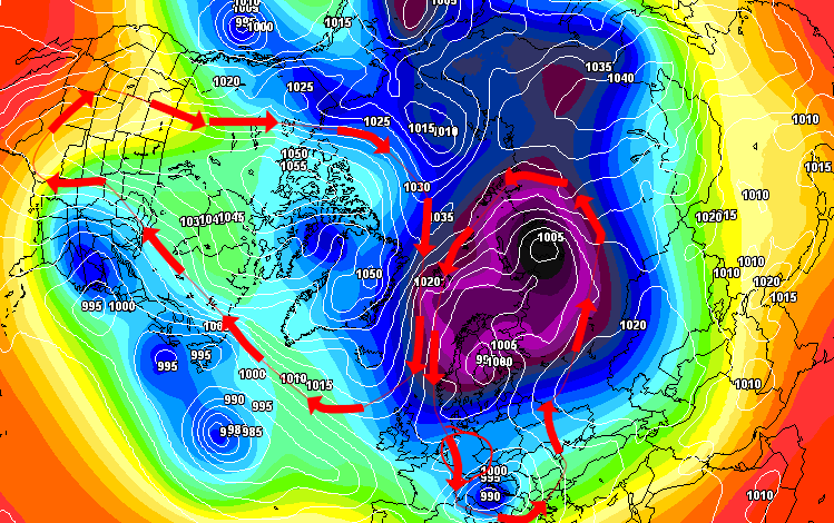 Polarwirbelberechnung Februar