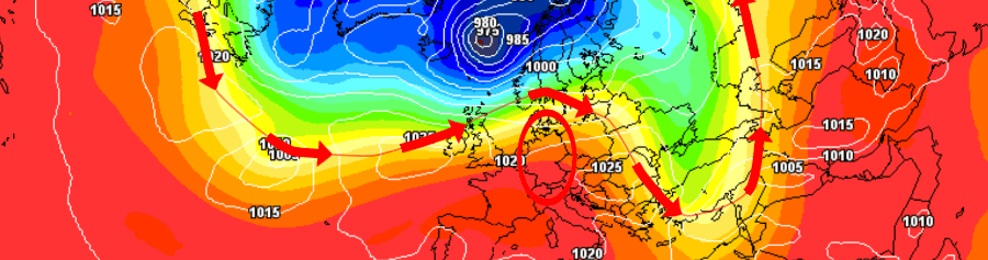 Ein Hochdruckkeil baut sich auf und bestimmt zunehmend das Wetter über Deutschland Ein Hochdruckkeil baut sich auf und bestimmt zunehmend das Wetter über Deutschland