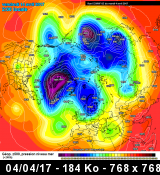 Quelle: Meteociel.fr Strömungsmuster Polarwirbel im zweiten April-Drittel