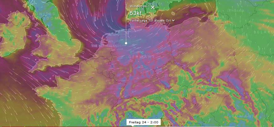 Sturm 24.02.2017 über Deutschland