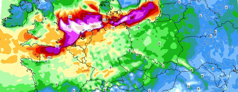 Windprognose für den 13. September 2017