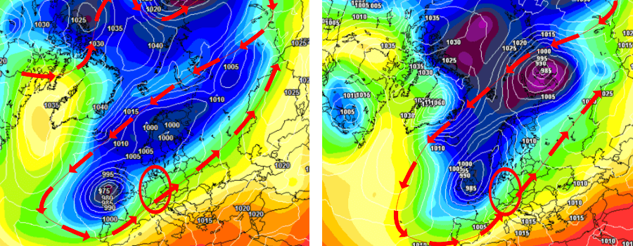 Der Arctic Outbreak geht westlicher nieder und Deutschland gelangt auf die milde bis warme Vorderseitenanströmung Der Arctic Outbreak geht westlicher nieder und Deutschland gelangt auf die milde bis warme Vorderseitenanströmung