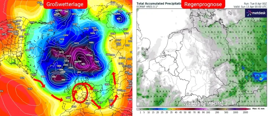 Klassisches Vorderseitenwetter drückt am Wochenende feuchtwarme Luftmassen nach Deutschland Klassisches Vorderseitenwetter drückt am Wochenende feuchtwarme Luftmassen nach Deutschland