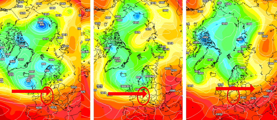 Der maritime Einfluss nimmt über dem Nordwesten und Norden zu und verhindert so eine hochsommerliche Wetterlage Der maritime Einfluss nimmt über dem Nordwesten und Norden zu und verhindert so eine hochsommerliche Wetterlage