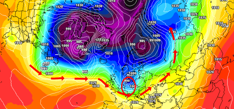 Die Zonalisierung mit einer nordwestlichen Grundströmung Die Zonalisierung mit einer nordwestlichen Grundströmung