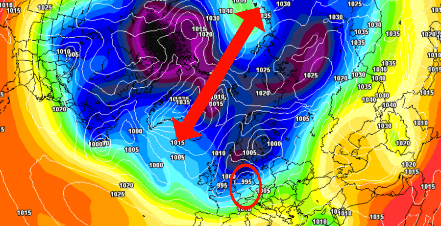 Der Polarwirbelsplit nur im Ansatz - Über Deutschland beginnt der Februar mit einer Grenzwetterlage Der Polarwirbelsplit nur im Ansatz - Über Deutschland beginnt der Februar mit einer Grenzwetterlage