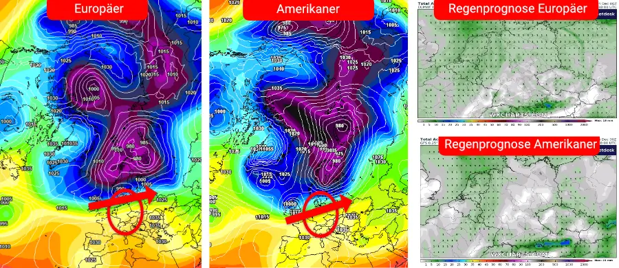 Eine Hochdruckzone dominiert das Wetter bis Silvester über Deutschland Eine Hochdruckzone dominiert das Wetter bis Silvester über Deutschland