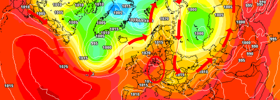 Die Omegawetterlage mit stabilen Sommerwetter im Juli Die Omegawetterlage mit stabilen Sommerwetter im Juli