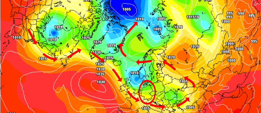 Die Erhaltungsneigung in Form einer kühlen und meridional verlaufenden Großwetterlage Die Erhaltungsneigung in Form einer kühlen und meridional verlaufenden Großwetterlage