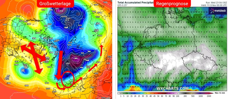 Der Vorstoß arktischer Kaltluftmassen mit frühwinterlichen Wettererscheinungen ist Anfang November möglich Der Vorstoß arktischer Kaltluftmassen mit frühwinterlichen Wettererscheinungen ist Anfang November möglich