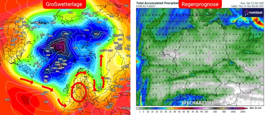 Eine Hochdruckzone dehnt sich über Deutschland aus und sorgt für warmes Oktoberwetter Eine Hochdruckzone dehnt sich über Deutschland aus und sorgt für warmes Oktoberwetter