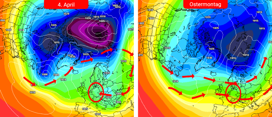 Bis und über Ostern zeichnet sich eine hochdruckdominierte Wetterlage ab Bis und über Ostern zeichnet sich eine hochdruckdominierte Wetterlage ab