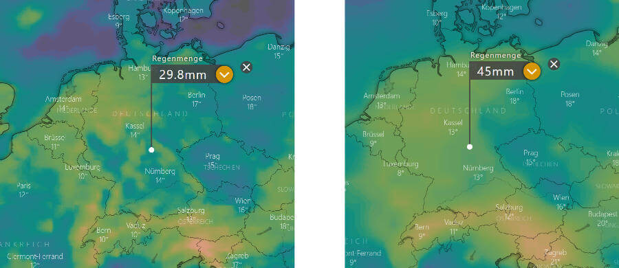 Bis Pfingsten kann einiges an Regen zusammenkommen Bis Pfingsten kann einiges an Regen zusammenkommen