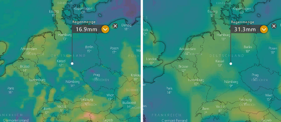 Bis Pfingsten kann einiges an Regen zusammenkommen Bis Pfingsten kann einiges an Regen zusammenkommen