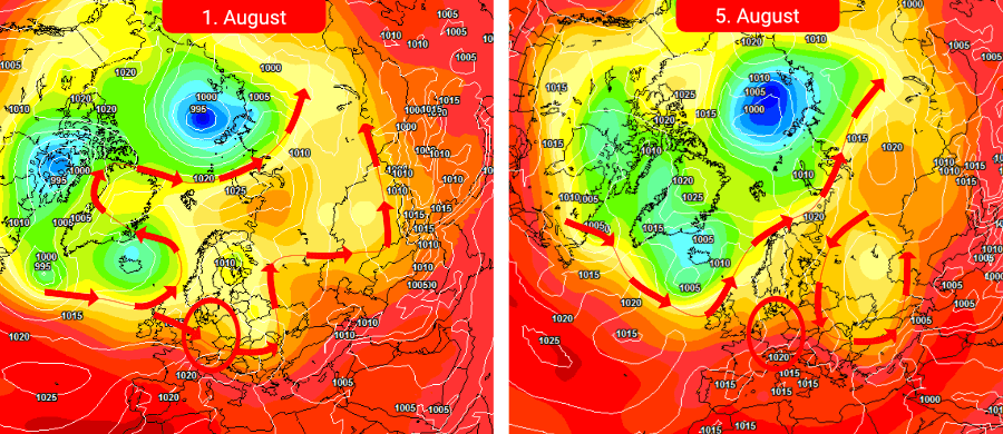 Hochsommerliche Temperaturen, jedoch keine stabile Wetterlage Hochsommerliche Temperaturen, jedoch keine stabile Wetterlage