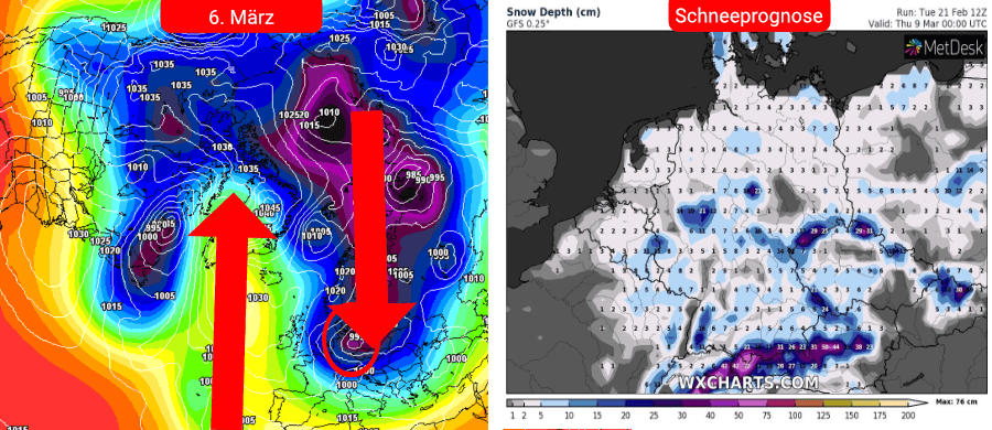 Arctic Outbreak mit zeitweiligem Schneefall Arctic Outbreak mit zeitweiligem Schneefall