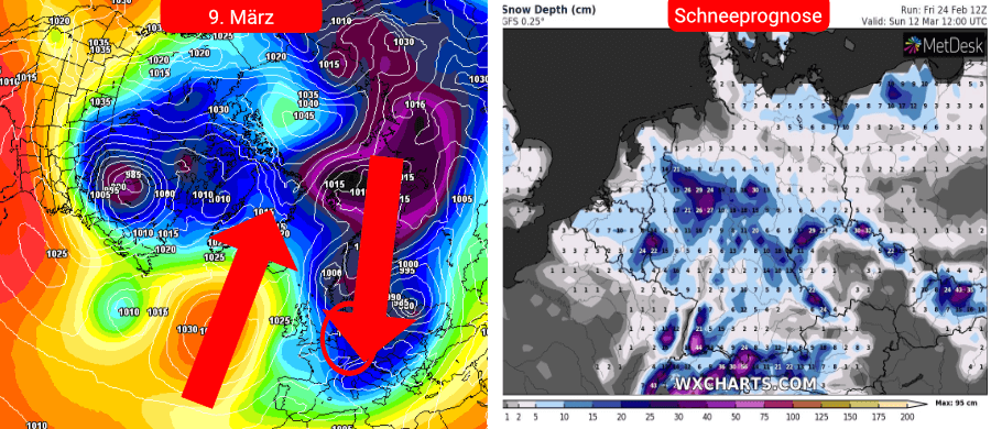 Die absolut gestörte Zirkulation mit einen Arctic Outbreak über Deutschland Die absolut gestörte Zirkulation mit einen Arctic Outbreak über Deutschland