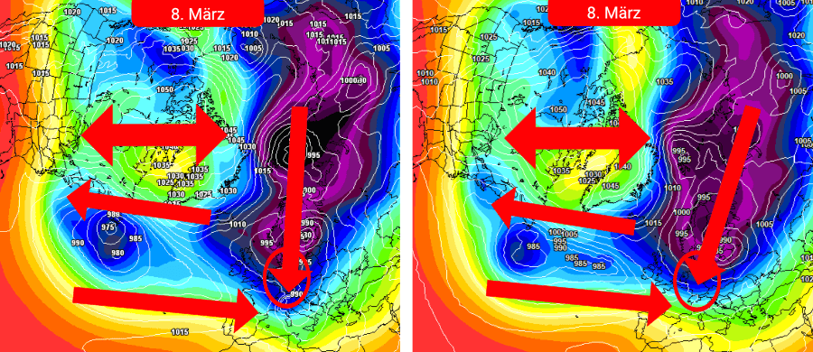 Ein Arctic Outbreak führt über Deutschland zu einem turbulenten und teils chaotischen Wettercharakter