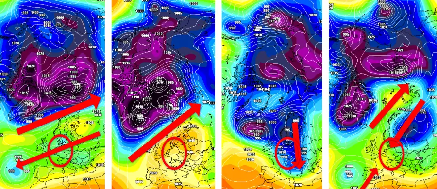 Viele Möglichkeiten ergeben sich in der Entwicklung der Großwetterlage Viele Möglichkeiten ergeben sich in der Entwicklung der Großwetterlage