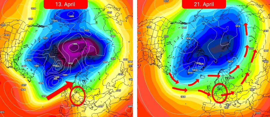 Hochdruckblase mit frühsommerlichen Temperaturen, oder doch launisches Aprilwetter? Hochdruckblase mit frühsommerlichen Temperaturen, oder doch launisches Aprilwetter?