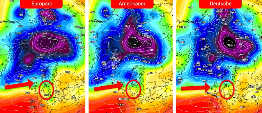 Ein Tiefdruckgebiet nähert sich Deutschland und sorgt bis Mitte der Woche für einen markanten Temperatursturz Ein Tiefdruckgebiet nähert sich Deutschland und sorgt bis Mitte der Woche für einen markanten Temperatursturz