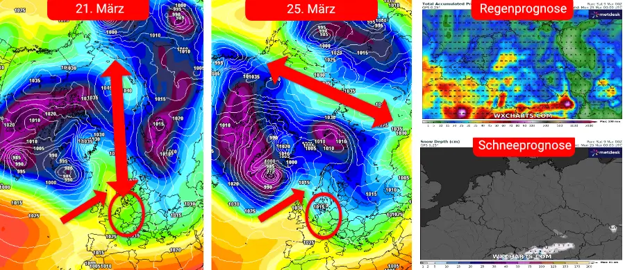 Ein Polarwirbelsplit bahnt sich an Ein Polarwirbelsplit bahnt sich an