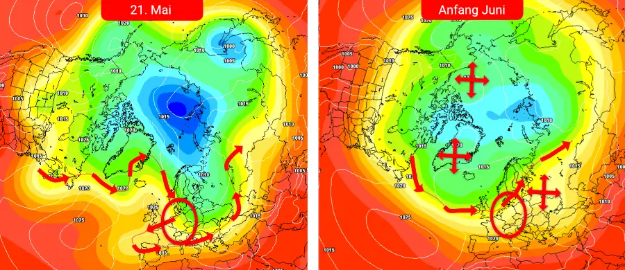 Die absolut gestörte Zirkulation mit einer zu Schauer und Gewittern neigenden Südwestwetterlage Die absolut gestörte Zirkulation mit einer zu Schauer und Gewittern neigenden Südwestwetterlage