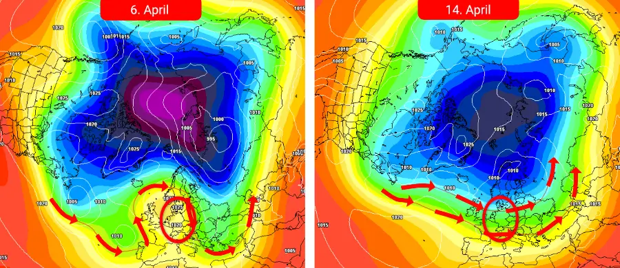 Ein Wetterumschwung ist zum Beginn der zweiten Aprildekade möglich Ein Wetterumschwung ist zum Beginn der zweiten Aprildekade möglich
