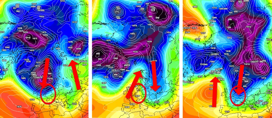 Die meridional verlaufende Großwetterlage verbessert die Chancen auf Winterwetter Die meridional verlaufende Großwetterlage verbessert die Chancen auf Winterwetter