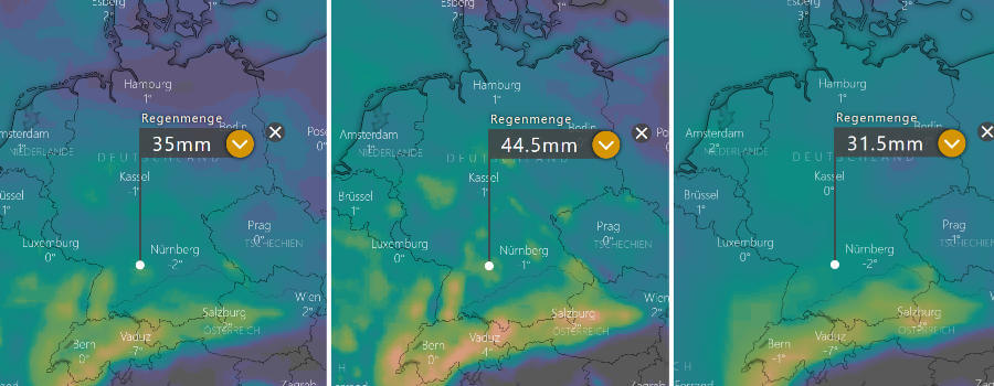 Bis Anfang Februar kommt einiges an Niederschlag runter Bis Anfang Februar kommt einiges an Niederschlag runter