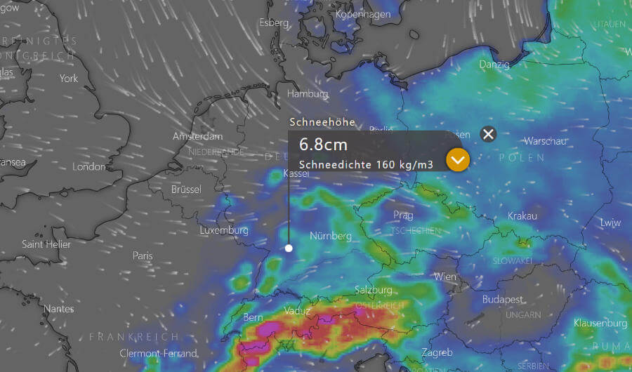 Die Schneeprognose ist in der Realität angekommen Die Schneeprognose ist in der Realität angekommen