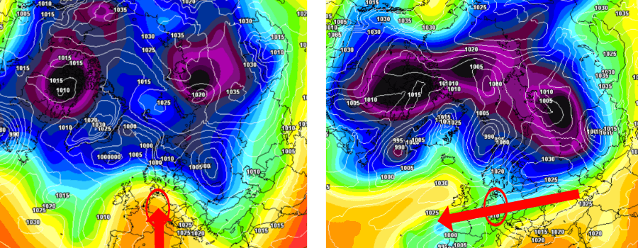 Erst ungewöhnlich warmes Wetter (li.), doch hält sich der Spätwinter im März (re.) seine Optionen noch offen Erst ungewöhnlich warmes Wetter (li.), doch hält sich der Spätwinter im März (re.) seine Optionen noch offen