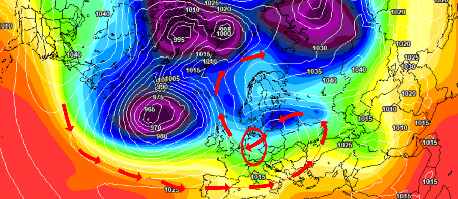 Die Grenzwetterlage kann sich bis Mitte Februar über Deutschland behaupten Die Grenzwetterlage kann sich bis Mitte Februar über Deutschland behaupten